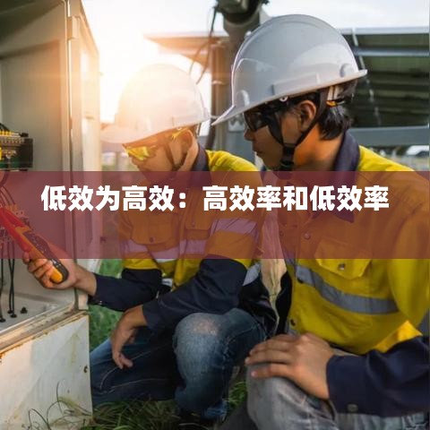 低效为高效：高效率和低效率 