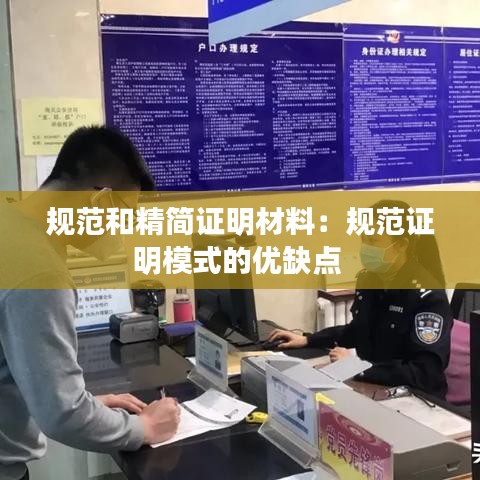 规范和精简证明材料：规范证明模式的优缺点 