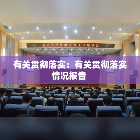 有关贯彻落实：有关贯彻落实情况报告 