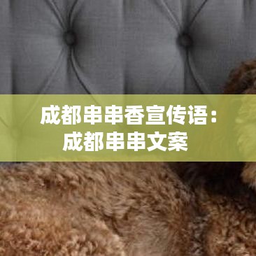 成都串串香宣传语：成都串串文案 