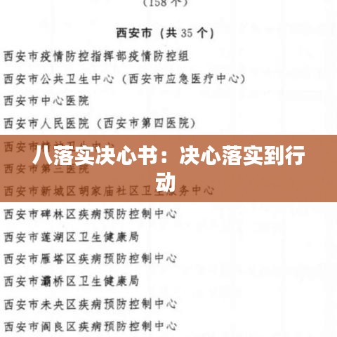 八落实决心书：决心落实到行动 