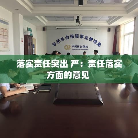 落实责任突出 严：责任落实方面的意见 