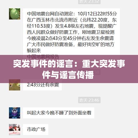 突发事件的谣言：重大突发事件与谣言传播 