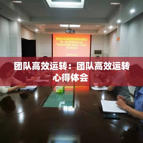 团队高效运转：团队高效运转心得体会 