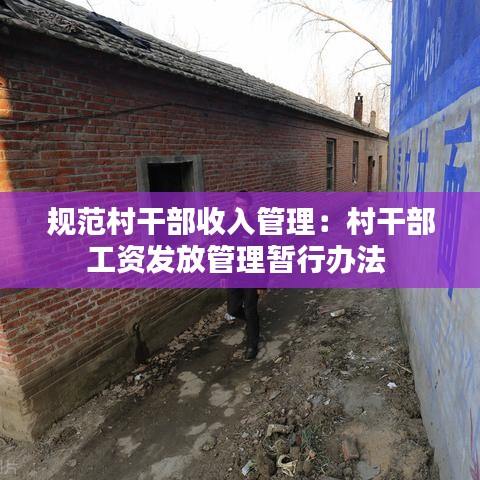 规范村干部收入管理：村干部工资发放管理暂行办法 