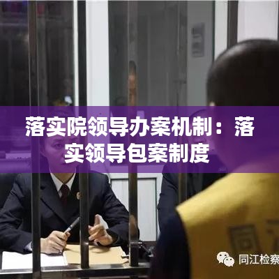 落实院领导办案机制：落实领导包案制度 