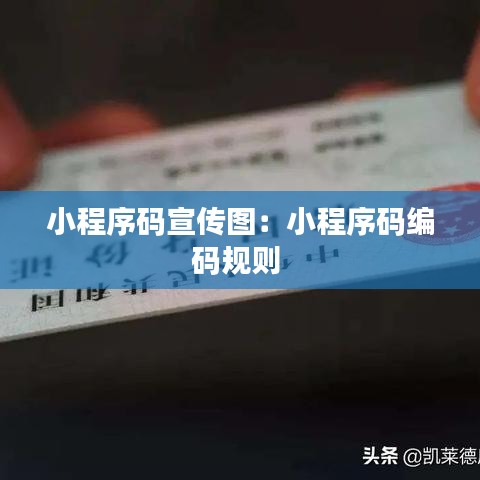 小程序码宣传图：小程序码编码规则 