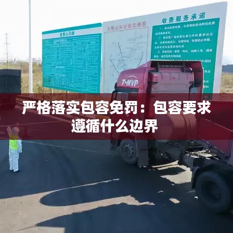 严格落实包容免罚：包容要求遵循什么边界 