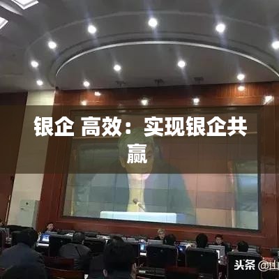 银企 高效：实现银企共赢 