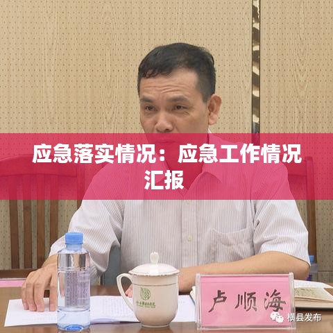 应急落实情况：应急工作情况汇报 