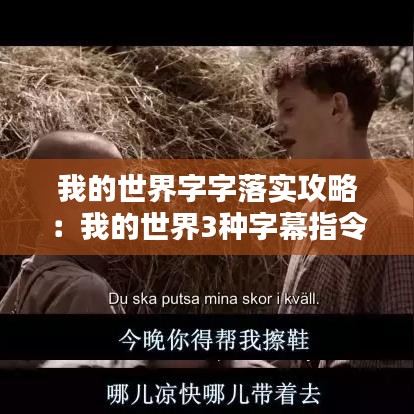 我的世界字字落实攻略：我的世界3种字幕指令 