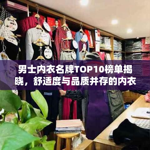 男士内衣名牌TOP10榜单揭晓，舒适度与品质并存的内衣品牌推荐