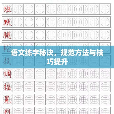 语文练字秘诀，规范方法与技巧提升