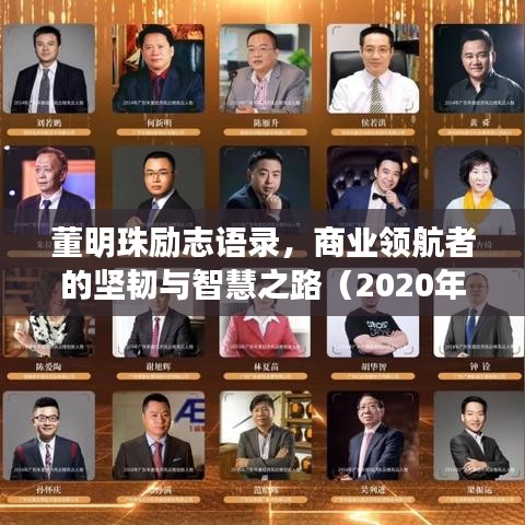 董明珠励志语录，商业领航者的坚韧与智慧之路（2020年）