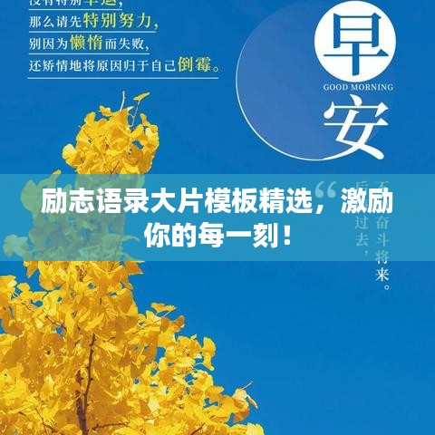 励志语录大片模板精选，激励你的每一刻！