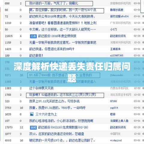 深度解析快递丢失责任归属问题