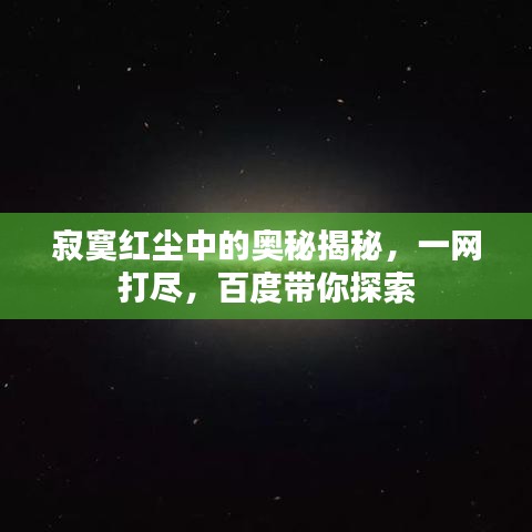 寂寞红尘中的奥秘揭秘，一网打尽，百度带你探索