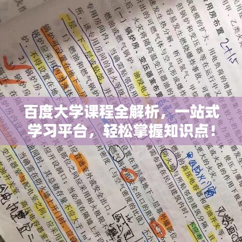 百度大学课程全解析，一站式学习平台，轻松掌握知识点！